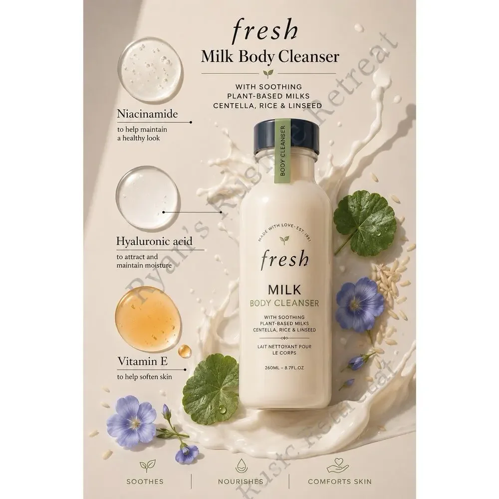 fresh - Milk Body Cleanser - 8.7 fl oz/260 mL - New Sealed Bottle - No Box